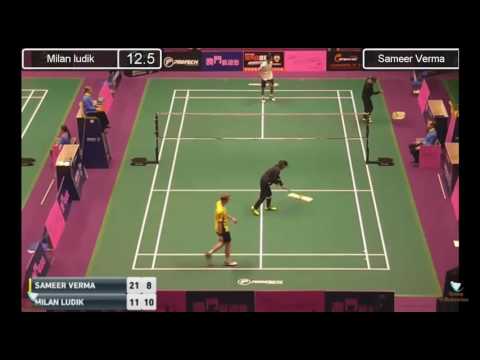 2016 Macau Open R64 MS Sameer Verma vs Milan Ludik F G1 13 11
