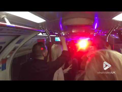 Viral Video UK: Drum and base rave on the tube