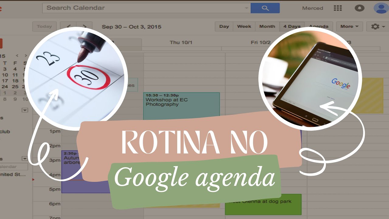 Criando uma rotina no google agenda