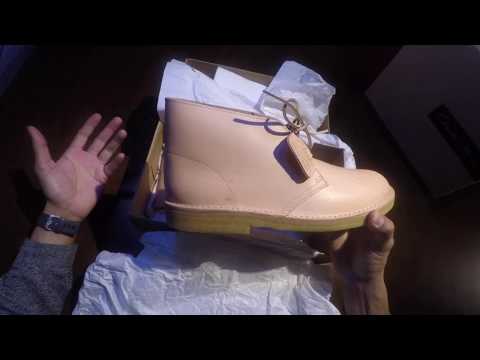 Limited Edition Clarks Originals Desert Boots in Natural Veg Tan Leather UNBOXING