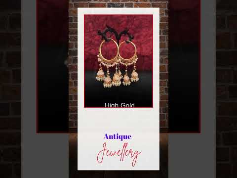 Antique Jewelry High Gold Polish Party Wear Long Antique Jhumka Earring