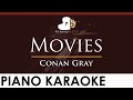 Conan Gray - Movies - HIGHER Key (Piano Karaoke Instrumental)