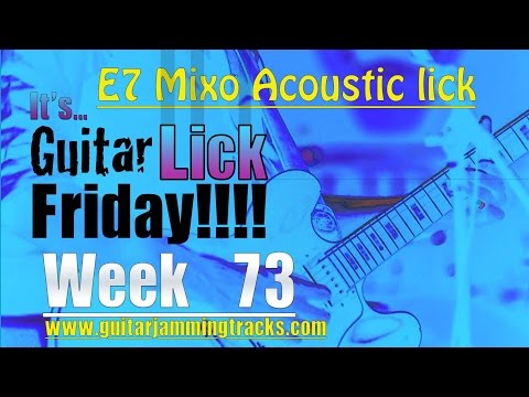 Guitar Lick Friday Week 73 - E7 Acoustic Lick