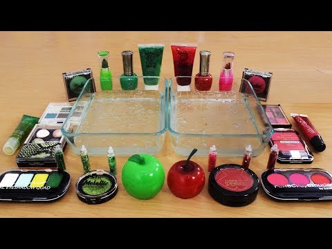 Mixing Makeup Eyeshadow Into Slime ! Red vs Green Special Series Part 3 ! Satisfying Slime Video Video