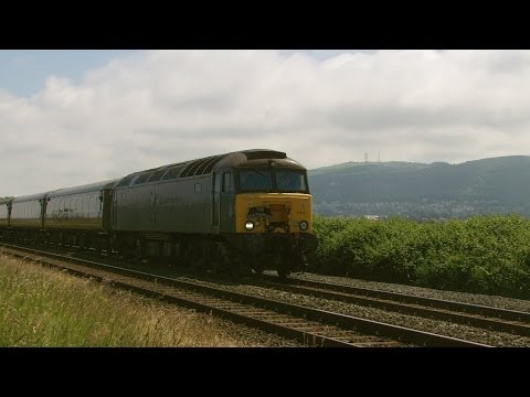 Prestatyn 14.6.2014 - WCRC Class 57 57313 & 57316 on 1Z30 Snowdonia Statesman