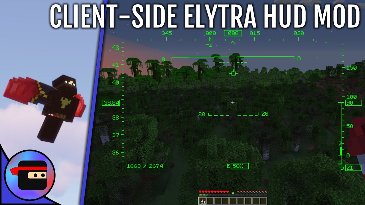 FlightHUD: BEST Mod for Using ELYTRAS | Minecraft Mod Tutorial