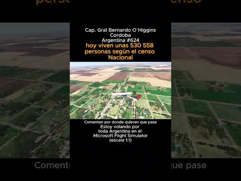 Cap. Gral. Bernardo O´Higgins, Cordoba desde el Microsoft Flight Simulator #capgralbernardoohiggins