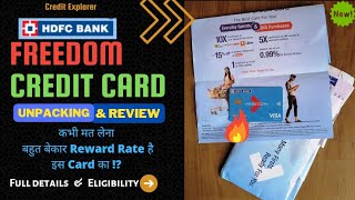 HDFC Pre-Approved FREEDOM CREDIT CARD💳 Unboxing & Review | Lifetime FREE - Good/Bad #CreditExplorer