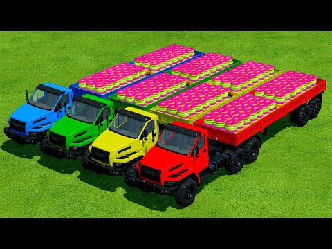 LOAD AND TRANSPORT DONUTS WITH RIGITRAC TRACTORS - Farming Simulator 22