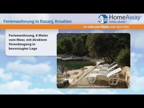 Dalmatien: Ferienwohnung, 6 Meter vom Meer, mit direktem Strandzugang in - FeWo-direkt.de Video