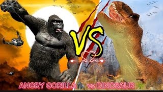 GORILLA🦍 VS DINOSAUR 🦖#viral#shorts