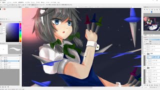 【メイキング動画】厚塗りで東方の『十六夜咲夜』描いてみた【イラスト】