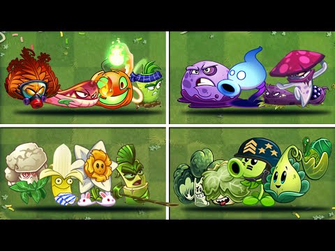 Random 4 Team 4 Plants - Which Team Plant Will Win? - PVZ 2 Plant vs Plant
