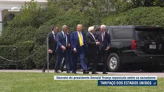 Decreto de Trump que confirma tarifaço sobre Brasil repercute entre senadores