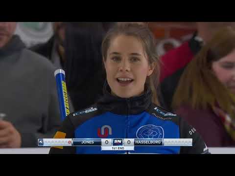 Jennifer Jones scores whopping seven against struggling Anna Hasselborg ([SF-1E] 2017 Masters)