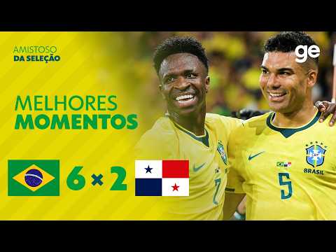 BRASIL 6 X 2 PANAMÁ | MELHORES MOMENTOS | AMISTOSO INTERNACIONAL | ge.globo