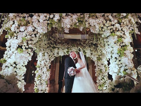 Groom Cries seeing his Bride under the Chuppah for first look The Plaza New York City Jewish Wedding