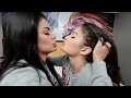 Brazilian Lesbians Deep Sloppy Kissing 7