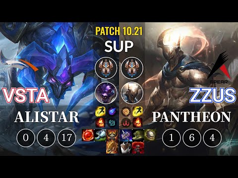HLE Vsta Alistar vs ASP Zzus Pantheon Sup - KR Patch 10.21