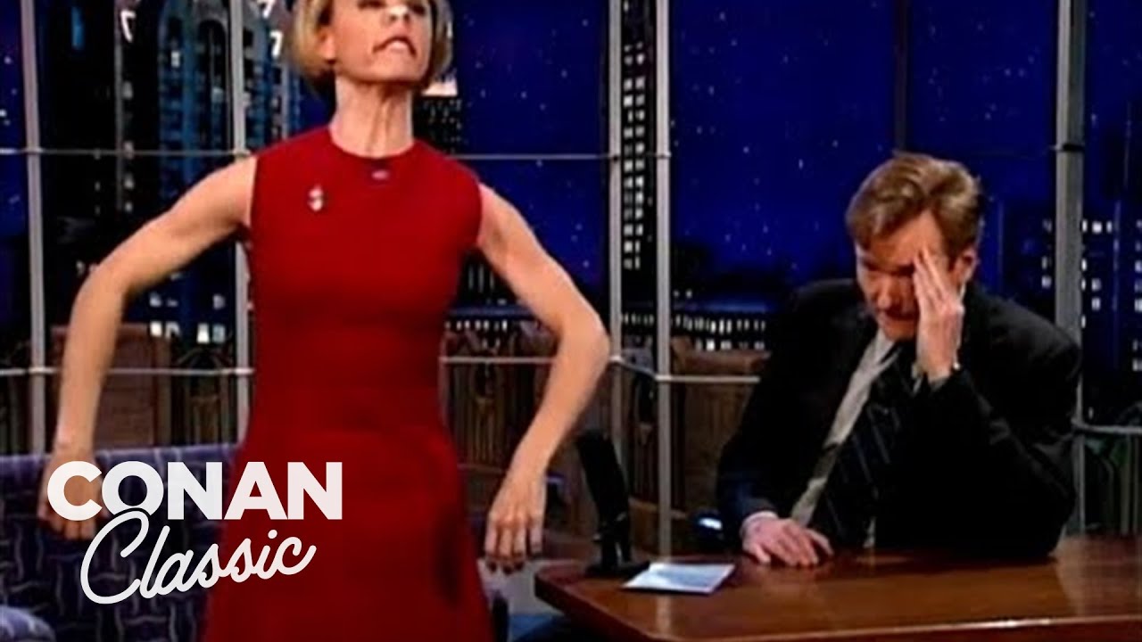 Amy Sedaris Brought A Lot Of Clips | Late Night with Conan O’Brien