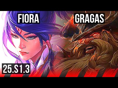 FIORA vs GRAGAS (TOP) | 6 solo kills, 500+ games | KR Master | 25.S1.3