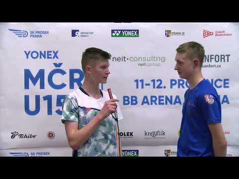 Adam Srnec, semifinalista v singlu – YONEX Mistrovství ČR U15 2021