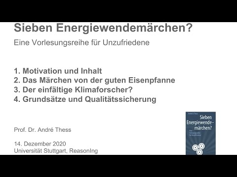 Prof. André Thess: Sieben Energiewendemärchen? - Vortrag & Diskussion