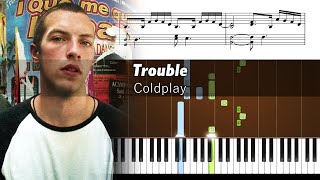 Coldplay - Trouble - Accurate Piano Tutorial with Sheet Music