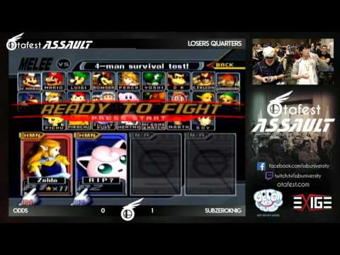 Otafest Assault 2017 - Melee Singles Losers Quarters - Odds (Jigglypuff) vs Subzer0king (Sheik)