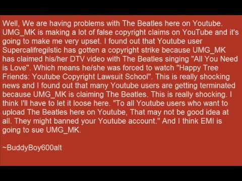 The Beatles are getting blocked by UMG_MK