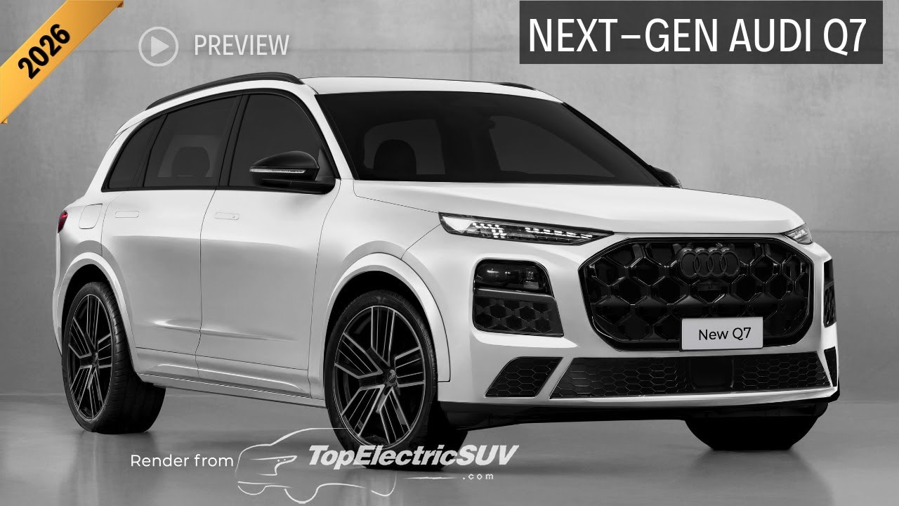 2026 Audi Q7 Hybrid Luxury CUV Jumps From Behind A Virtual Curtain With 