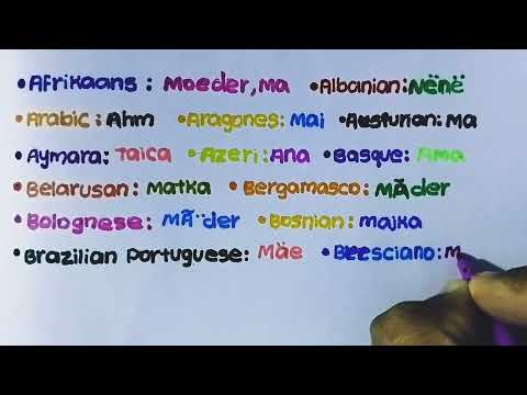 The word Mother in 100 Plus different languages // How to write Mother in different languages // 👩‍🦰