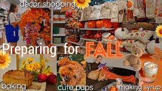 Preparing for FALL!🍂 Fall decor shopping 🎃 cozy days at home baking🍞 reading 📖 & new coffee recipe ☕