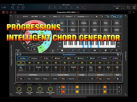 Progressions - Intelligent Chord Generator - On SALE Until Wednesday 7th May 2025 - iPad