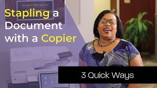 How to Staple a Document with a Copier