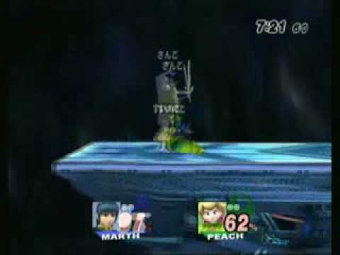 SSBB Sonozaki(Marth) vs Suinoko(Peach)