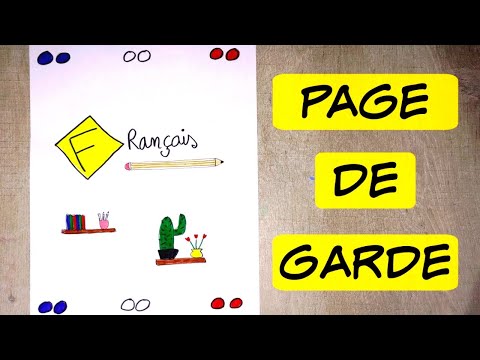 Page de Garde pour le Français 2023 - Décore ton Cahier !