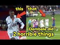 Dembele reaction to Araujo's red card as Barcelona lost to PSG