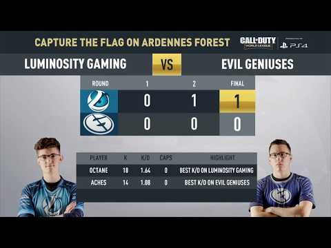Match Recap: Luminosity vs. Evil Geniuses | CWL Pro League | Division B | Stage 1 so for match VOD
