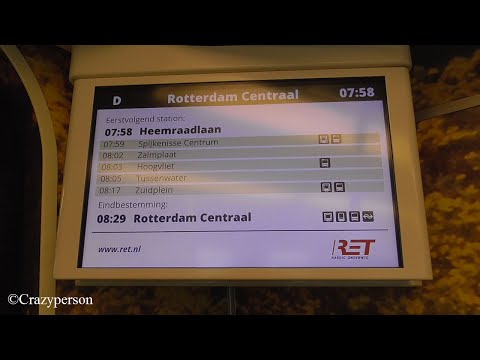 RET metrorit in stel 5417 met 'PinfoS' in Spijkenisse & langs Zuidplein+Beurs