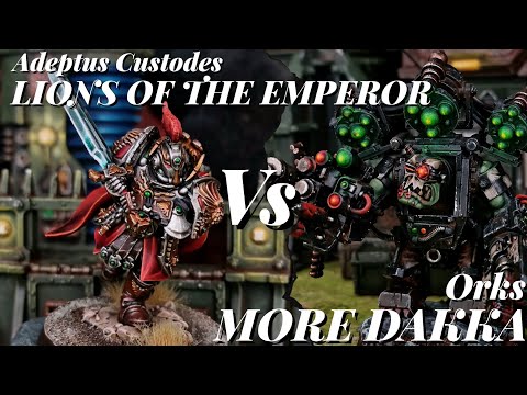 *NEW DETACHMENTS!* Orks Vs Adeptus Custodes. 2k points Warhammer 40k Battle Report.