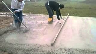 how to screed concrete