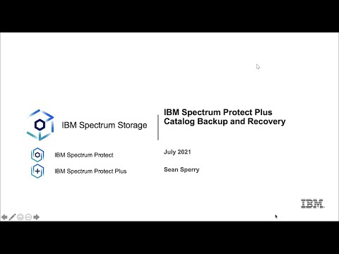 IBM Spectrum Protect Plus - Catalog Backup and Recovery - Demo