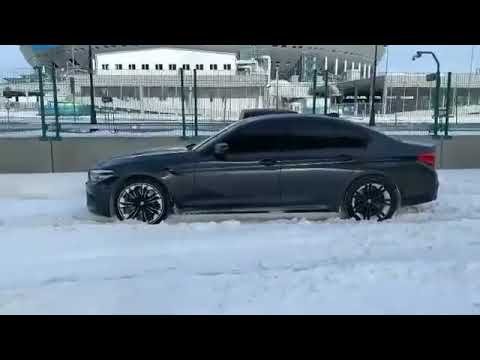 BMW M5 in ice
