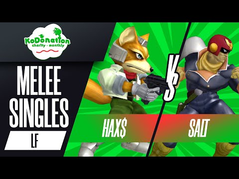 Hax$ vs. Salt - Melee EC Losers Finals - KoDonation Charity Monthly #1