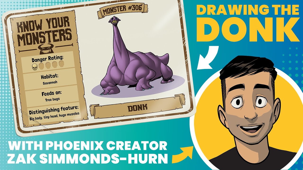 How To Draw A Purple Monster – The Donk