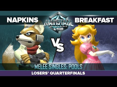 Napkins vs Breakfast - Losers' Quarterfinals: Melee Singles Pools - Mainstage | Fox vs Peach
