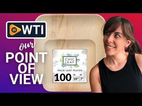 Chic Leaf Palm Leaf Disposable Plates - Bamboo Plates Disposable 10 Inch & 7 Inch Square (100 Pc) Compostable & Biodegradable - WTI product video review