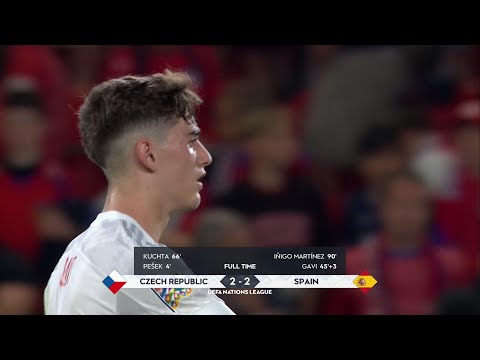 Czech Republic 2-2 Spain | Full time scenes after Gavi records his first international goal