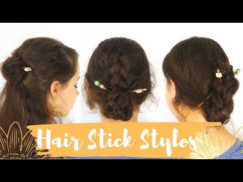 How to use Hair sticks | 3 Beginner Hair stick...
